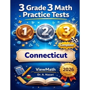 3 Connecticut SBAC Grade 3 Math Practice Tests: Full-Length Test Prep with Detailed Answer Explanations, (Paperback)