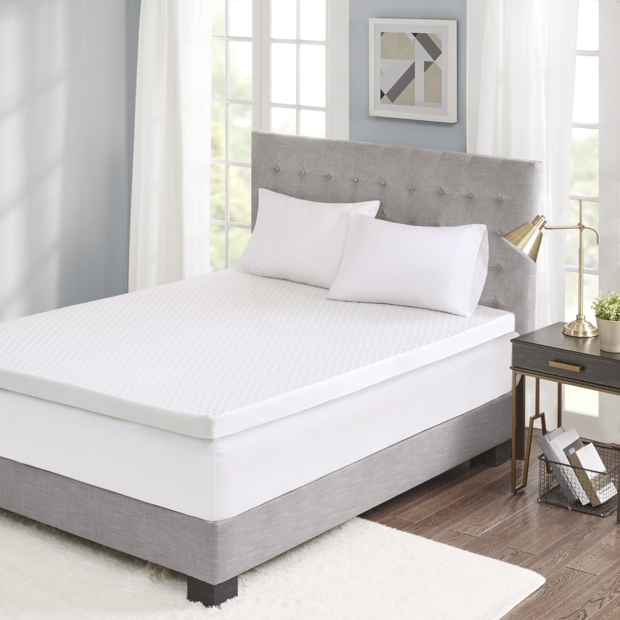 3" Cooling Gel Memory Foam Mattress Topper with Removable Cooling Cover