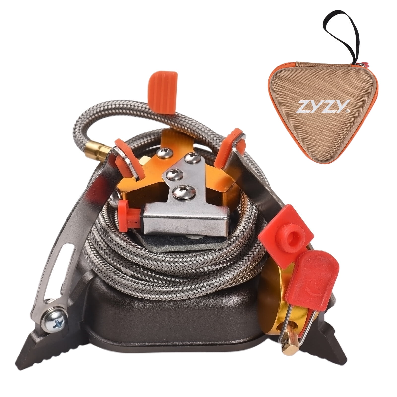 3-Core Burner Camping Stove 6800W Hiking Gas Stove Propane Butane Stove with Piezo Ignition