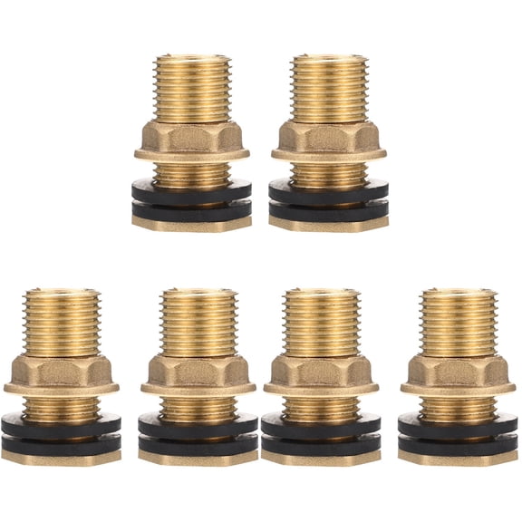 3 Count 1/2 Bulkhead Fitting Bucket Spigot Outlet Extender Hose Yellow