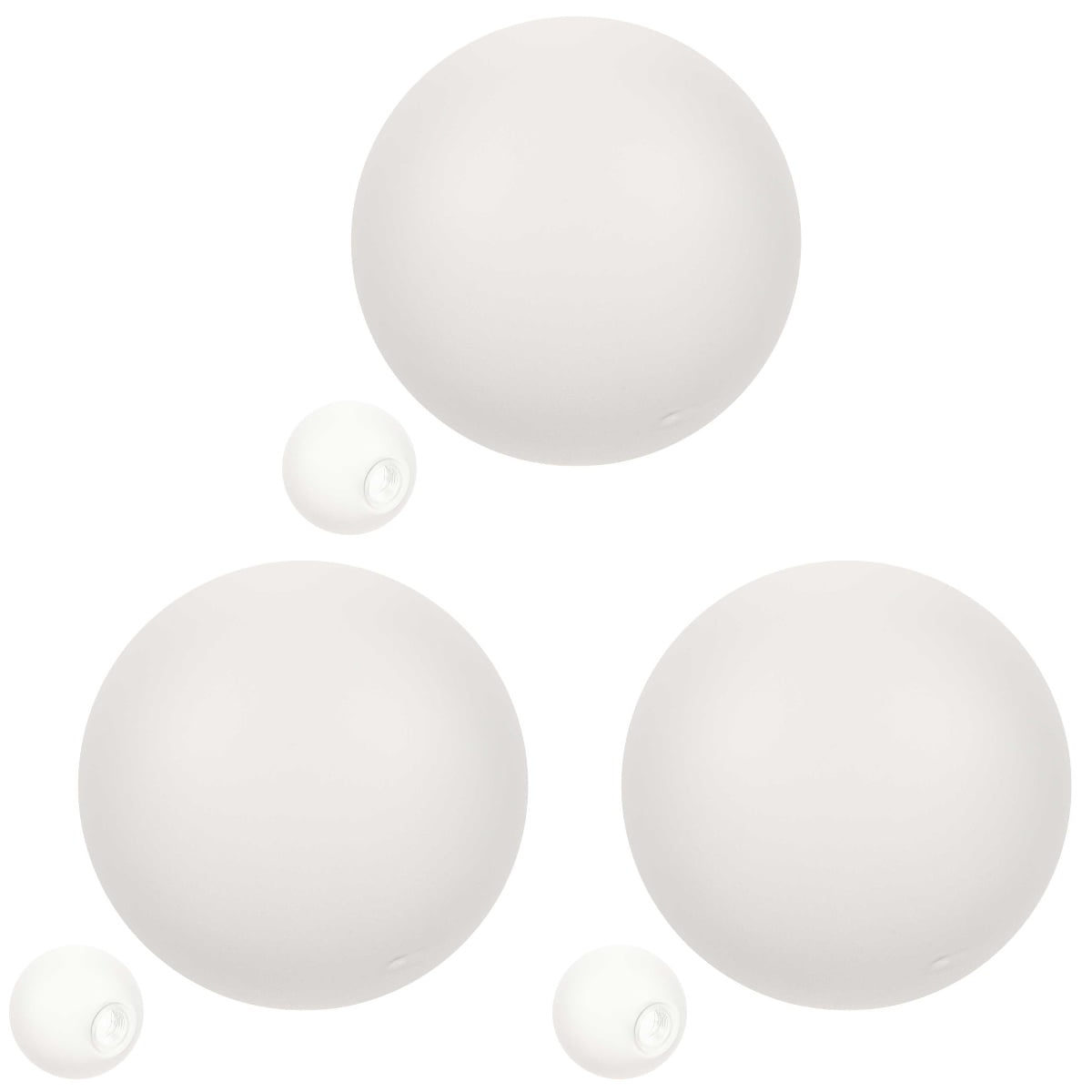 3 Count Ball in Glass Lampshade Replacement Globes for Light Fixture