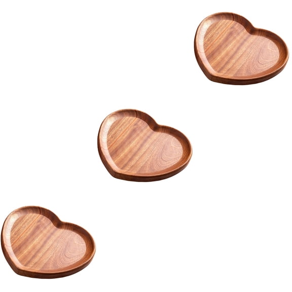 3 Count Bread Shaped Plate Dip Wooden Pallets Fine Craftsmanship Tray