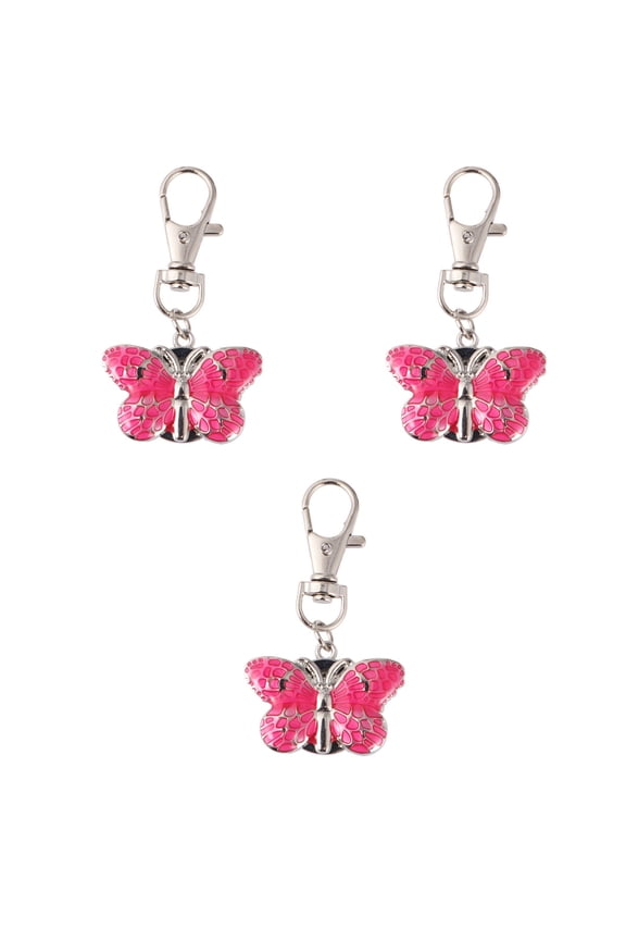3 Count Butterfly Pocket Watch Keychain Delicate Shape Design Miss