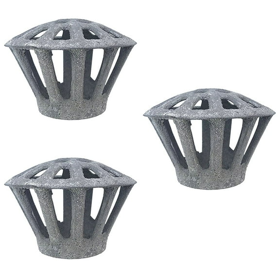 3 Count Cast Iron Floor Drain Gutter Brush Downspouts Guard Roof Screen Filter