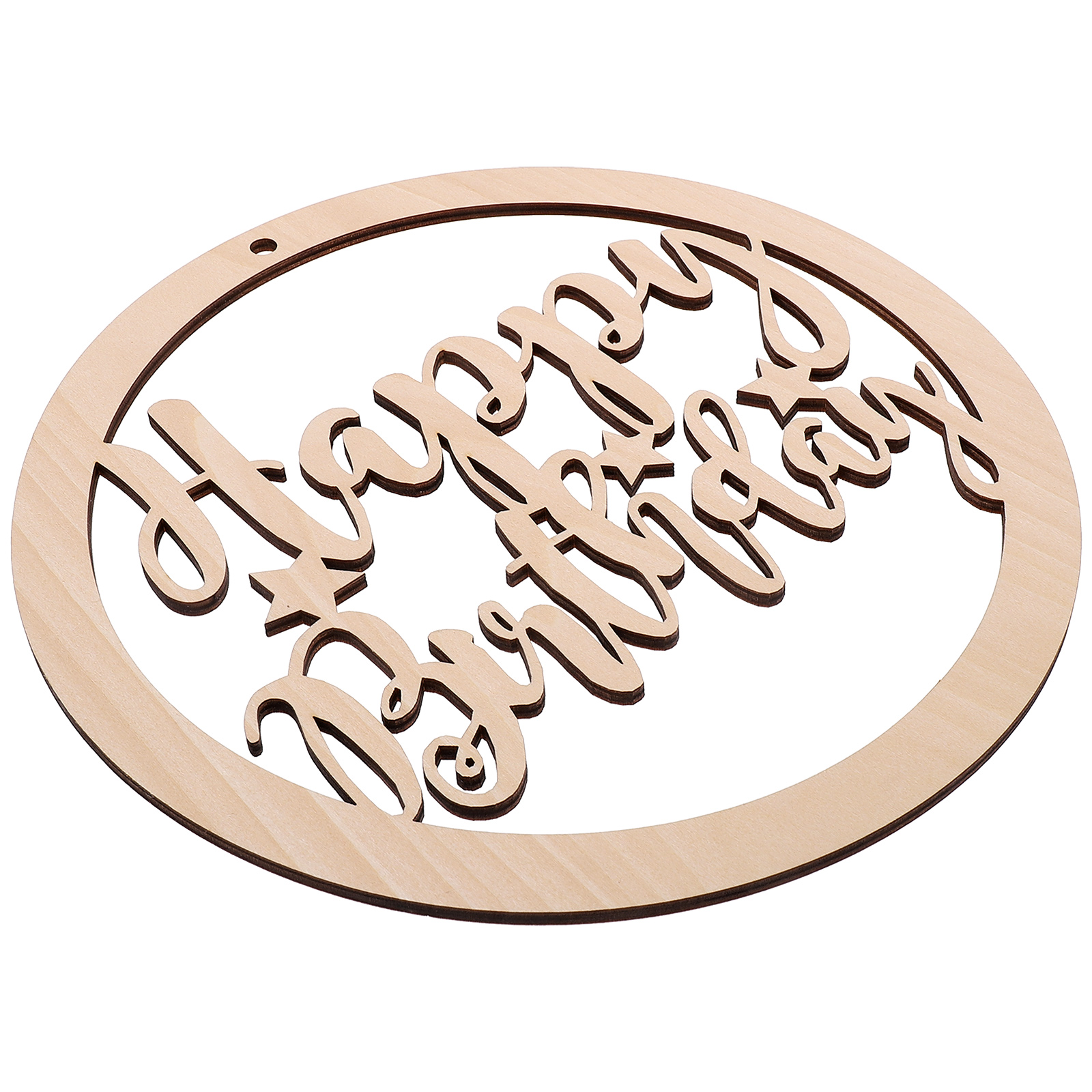 3 Count Circle Decoration Happy Birthday Card Chic Adornment Decorative Plate