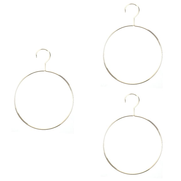 RENACLIPY Goohochy Set of 3 Golden Round Coat Hangers Space-Saving Closet Organizers