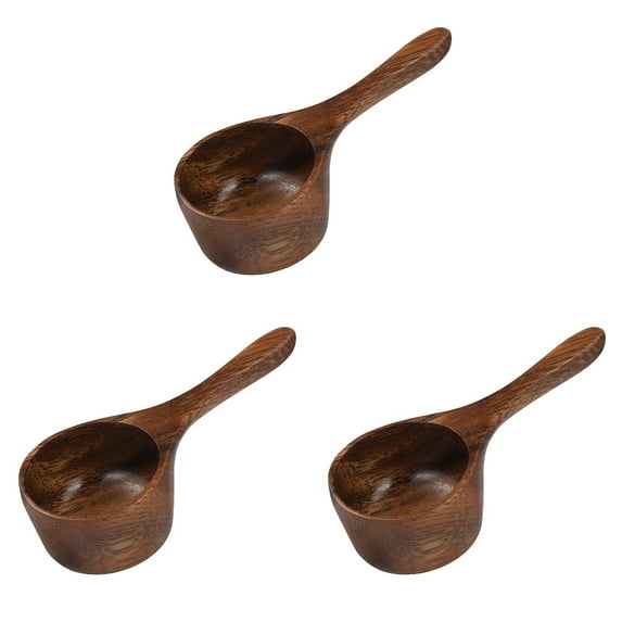 3 Count Condiment Spoons Wooden Flour Measuring Spoons Milk Powder Spoon Japanese-style Bamboo
