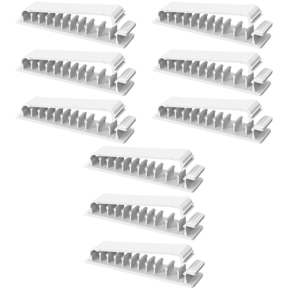 3 Count Cord Hooks Wire Holder USB Cable Holder Charging Cable Holder White