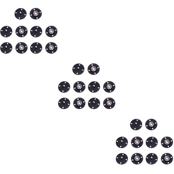 GAXIRE Fashionable Design Black Buttons For Friends 30Pack