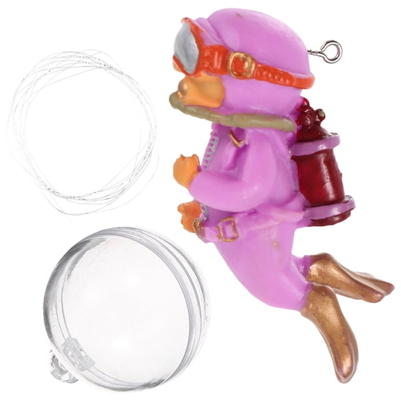 TAILTOSS Aquarium Floating Diver, Purple Fish Tank Decoration with Wear-Resistant Design