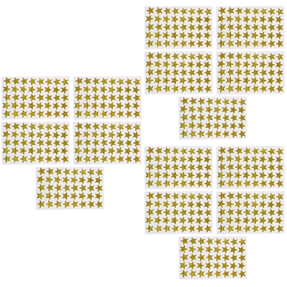 YSNOOWE Golden Glitter Reward Stickers for Decoration, Safe and Easy to Use, 15Packs