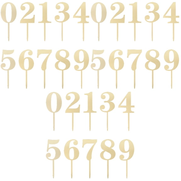 3 Count Digital Cake Insert Silver Topper Anniversary Decorations