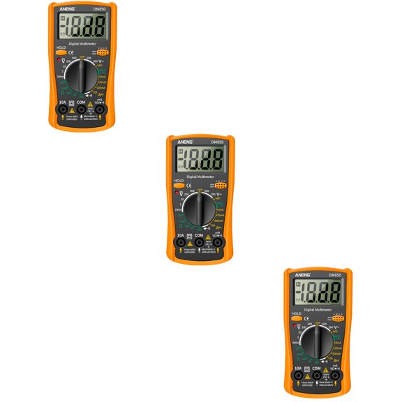 3 Count Digital Multimeter Test Leads Cable Tester Voltmeter Orange