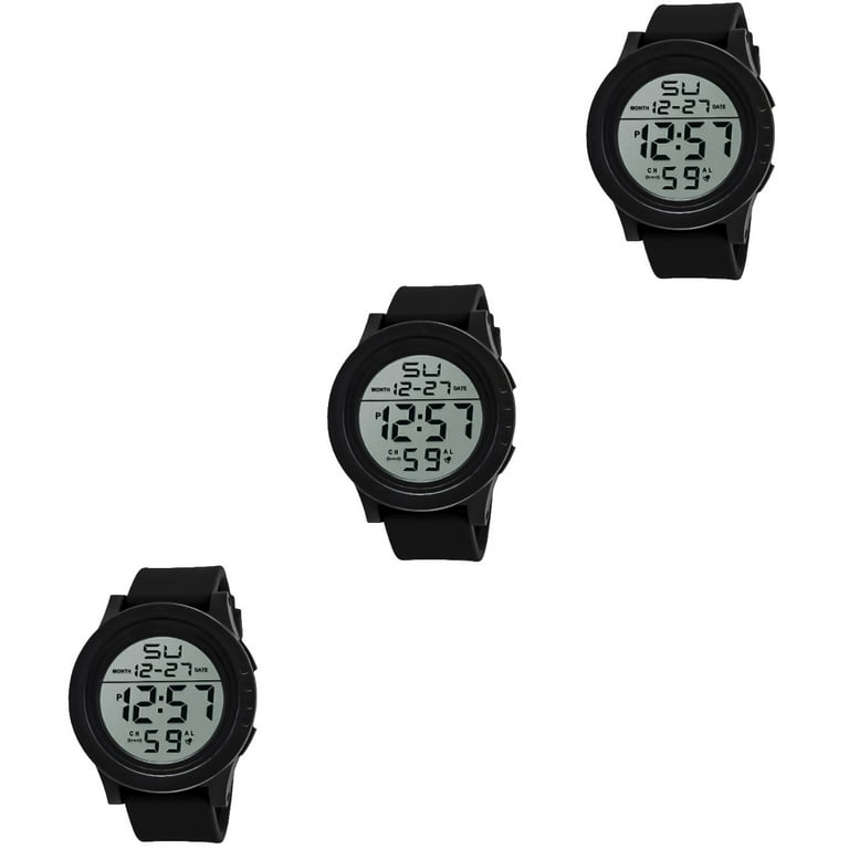 Count Digital Watch Electronic Sports Clear Tote Bag LED Alarm