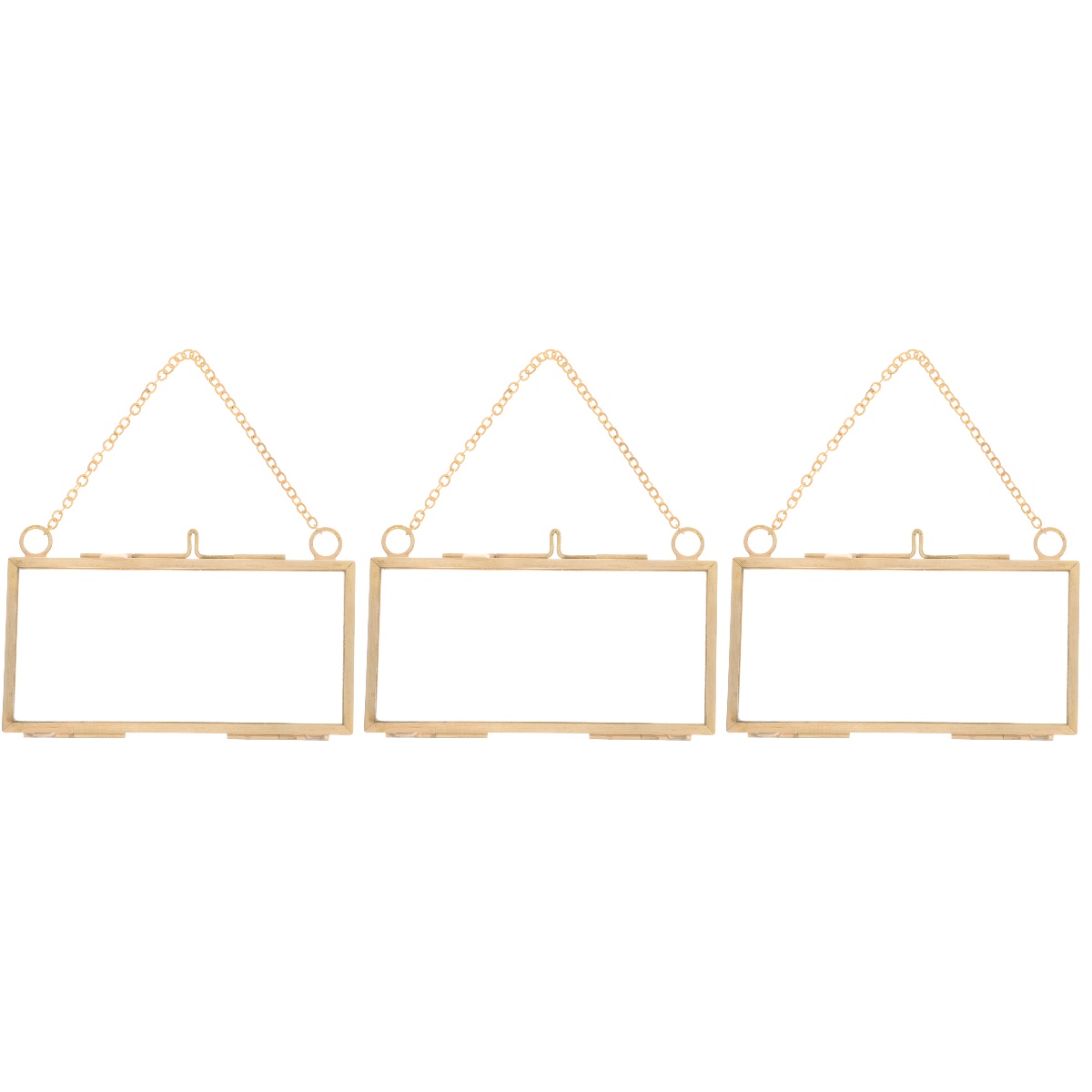 3 Count Display Shelf Decor Double Sided Picture Frames Photo Hanging