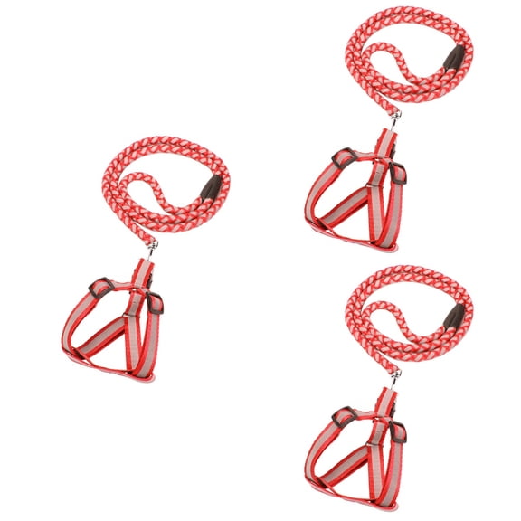 3 Count Dog Leash Retractable Photo Taking Pet Harness Chest Belt