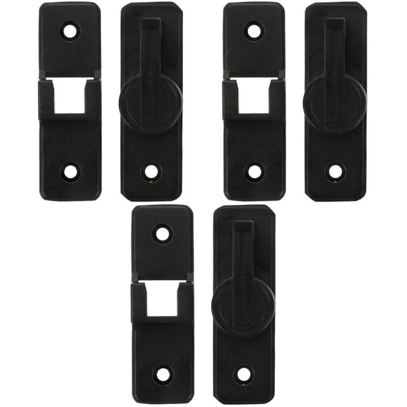 3 Count Door Sliding Lock for Screen Stoppers Bottom of Black