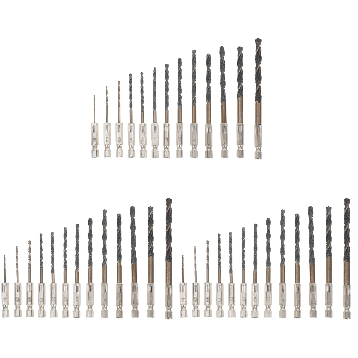 3 Count Drill Bits for Impact Driver Weld 4341 Corrosion-resistant