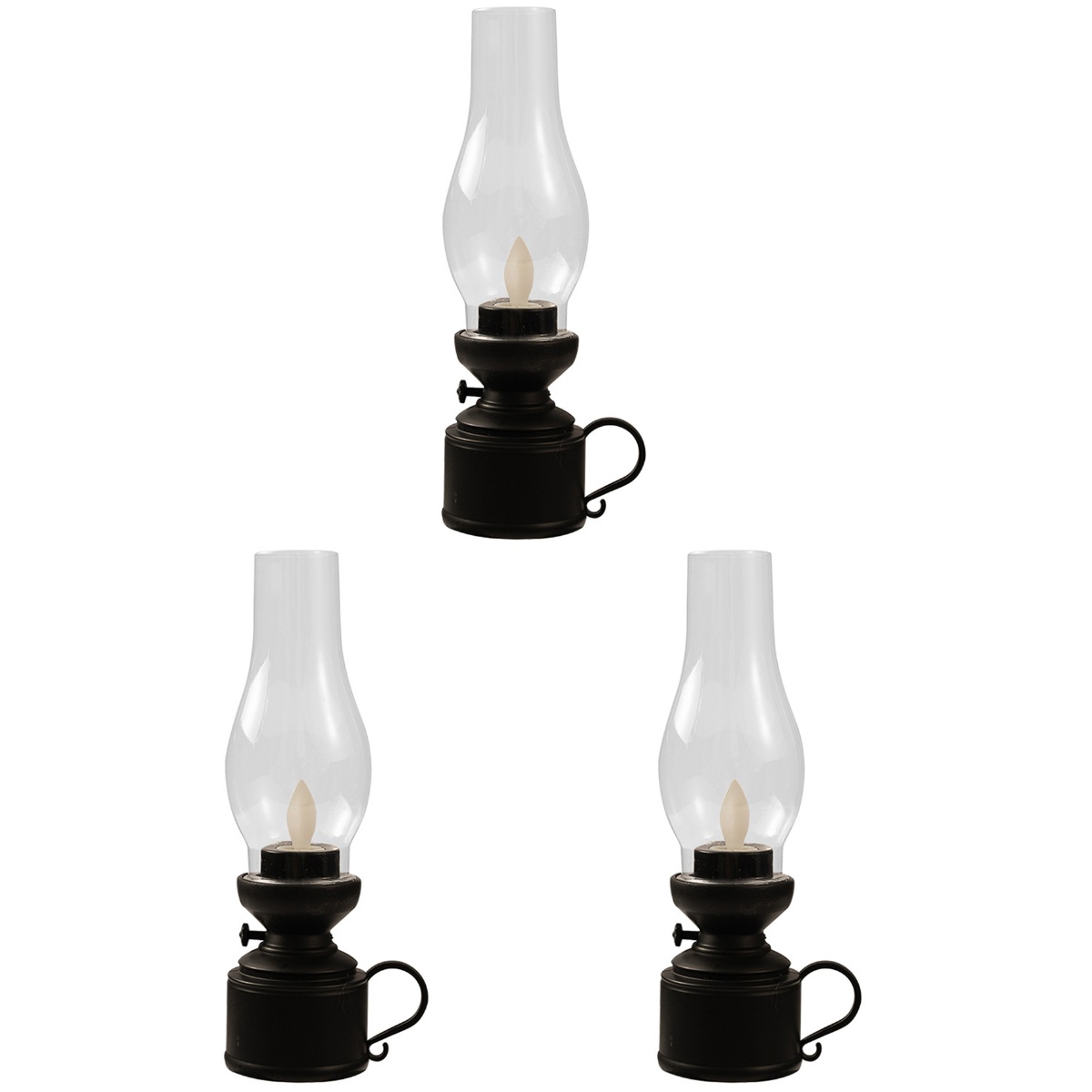 3 Count Electronic Kerosene Lamp Outdoor Lanterns The Office Ornament