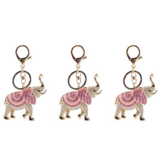 3 Count Elephant Keychain Cute Keychain Key Chains Key Holder Miss 7.5x5CM