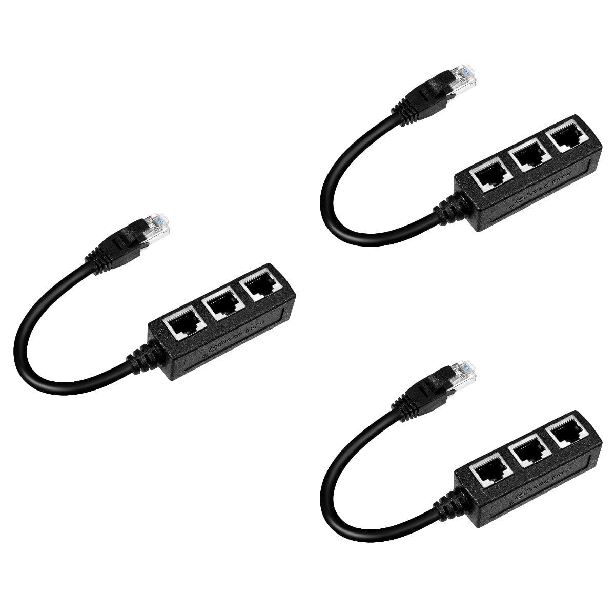3 Count Extension Cord Net Cable Network Splitter Cables 1 to Adapter Lan
