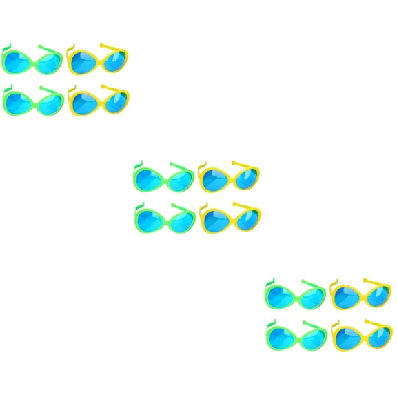 3 Count Funny Glasses Diffraction Rave Sunglasses for Men Bulk Man