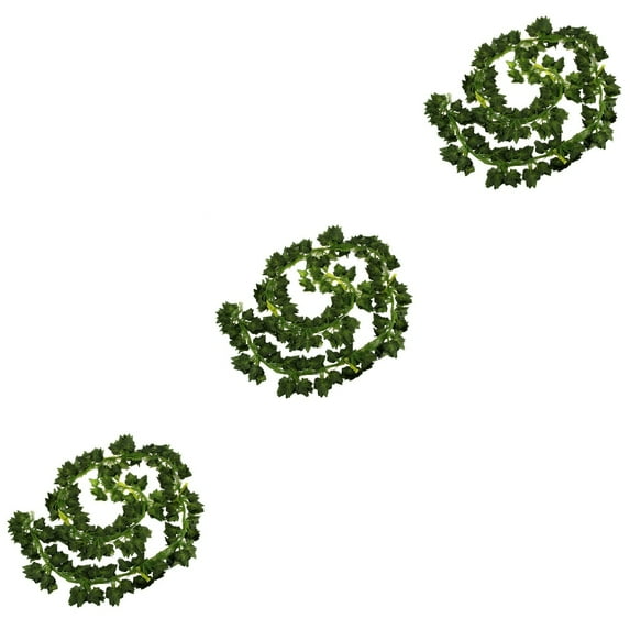 3 Count Garland Plants Decor Sweet Potato Leaf Hanging Wall Panel Artificial