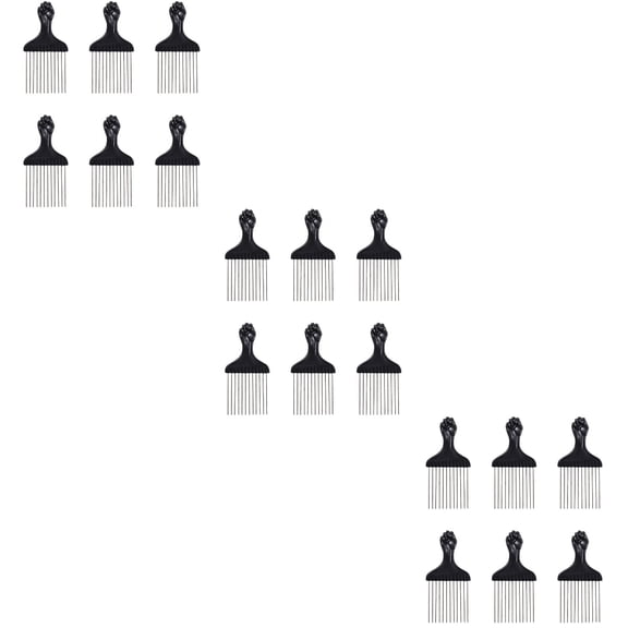 3 Count Hair Comb Steel Needle Mens Combs for Tail Stylist Man Black