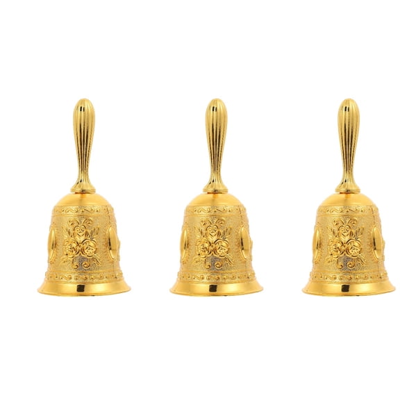 3 Count Hand Ring Bell Bells Jingling Pet Golden