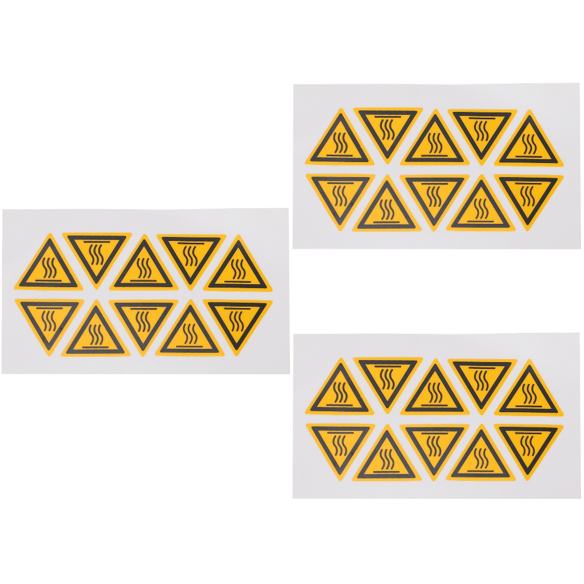 3 Count Hot Surface Sticker Pay Attention to High Temperature Warning ...