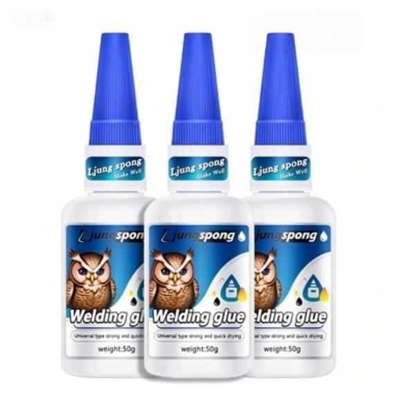3 Count Industrial Welding Adhesive, Super Strong Heat Resistant Instant Bond Glue for Metal Joints, Plastic Repairs, DIY Handicrafts and Industrial Use