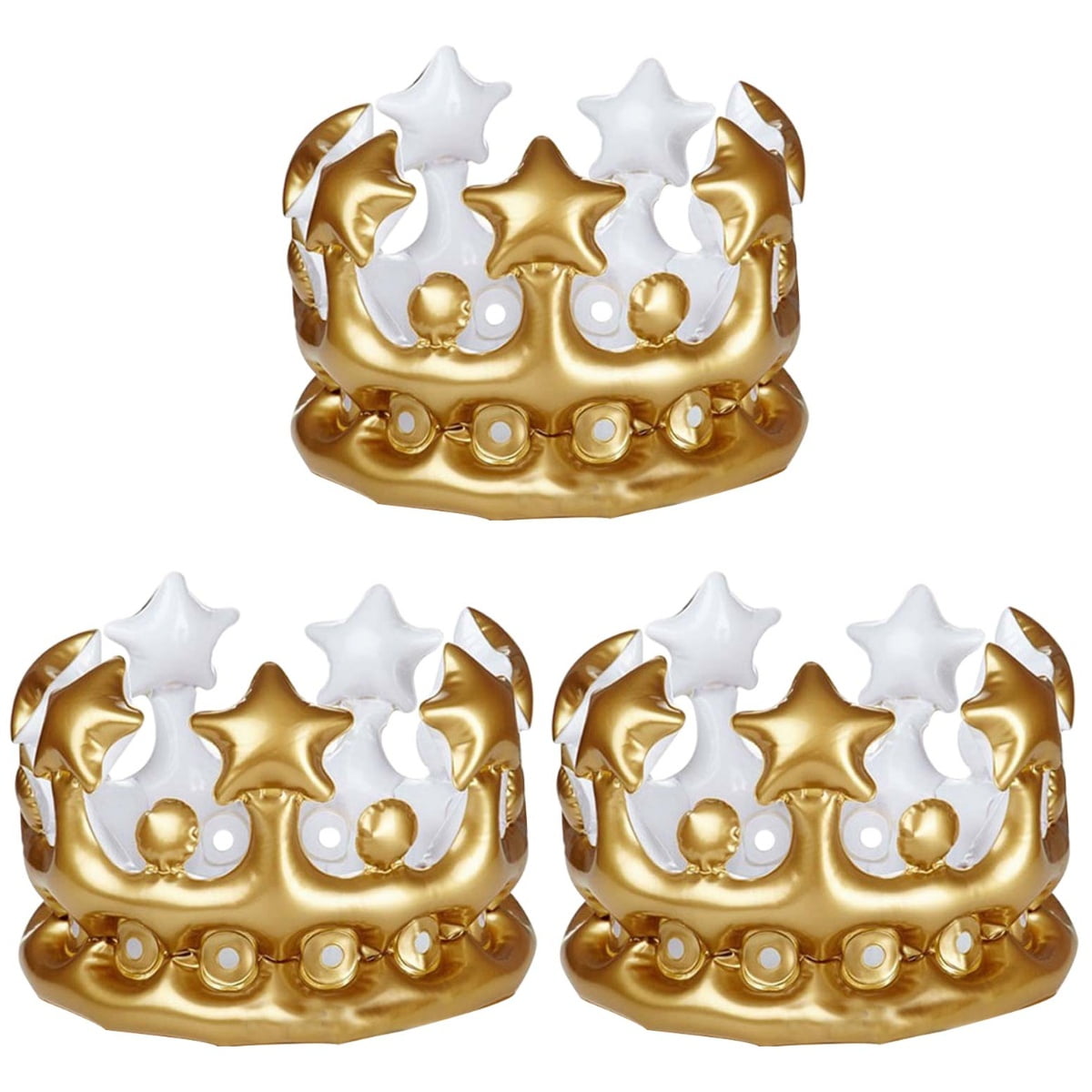 3 Count Inflatable Crown Baby Clothes Kids Crown Toys Pretend Play Toy ...