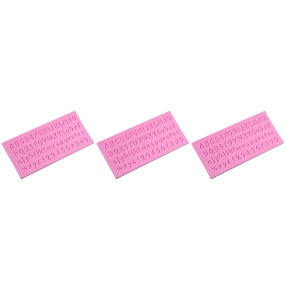 3 Count Letter Number Mold Molds for Baking Cake Tin Cupcake Pink