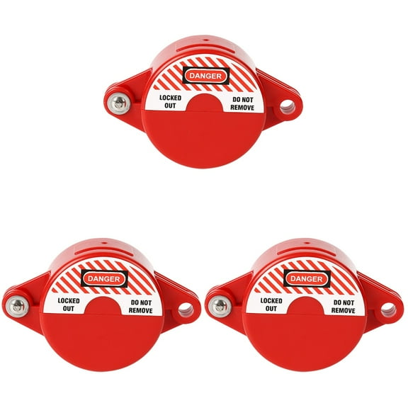 3 Count Locks Professional Valve Lock 15x14.2cm Red