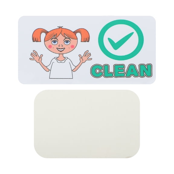3 Count Magnets Dishwasher Cleaning Label Dirty Sign Cartoon