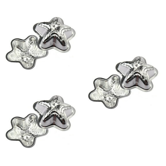 3 Count Metal Cake Baking Mould Mold Tins Quiche Dish Silver