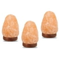 Set of 3, Mini USB Himalayan Salt Lamp with 7 Color Changing Natural ...