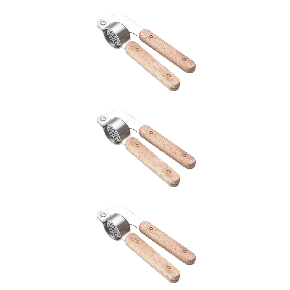 3 Count Multifunction Garlic Press Kitchen Gadget for
