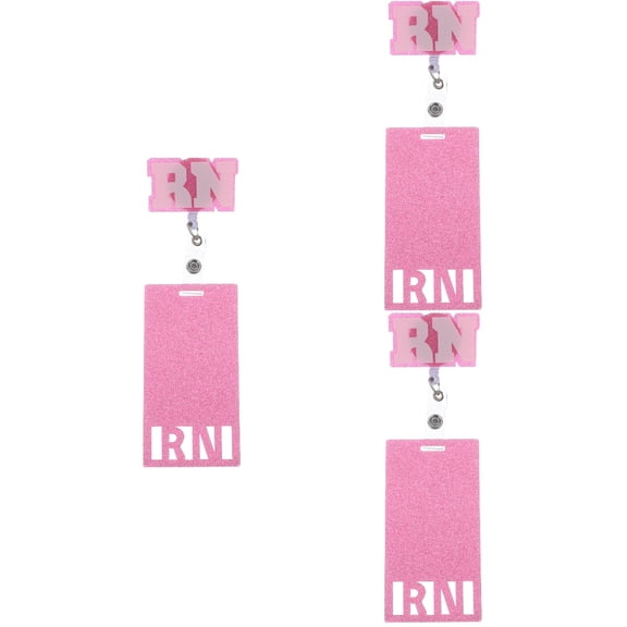 3 Count Nurse Chest Tag Decorative Badge Holder Beautiful Glitter