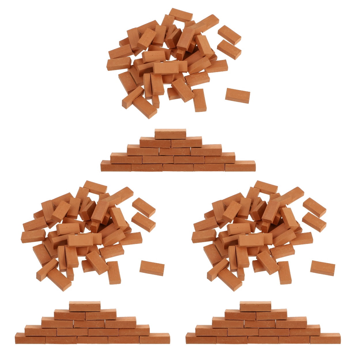 3 Count Peony Mini Bricks Model Train Layout Miniature Child Masonry ...