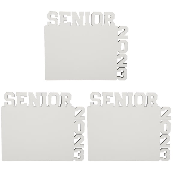 Set of 3 White Graduation Picture Frames 18x15cm Desktop Photo Display for Mother Keepsake Ornament