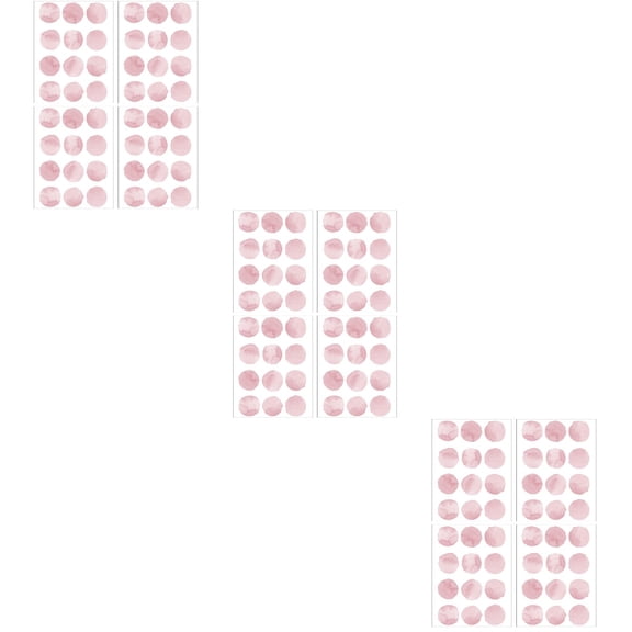 3 Count Pink Wall Decor Dot Sticker Stickers Gym Mirrors for Home