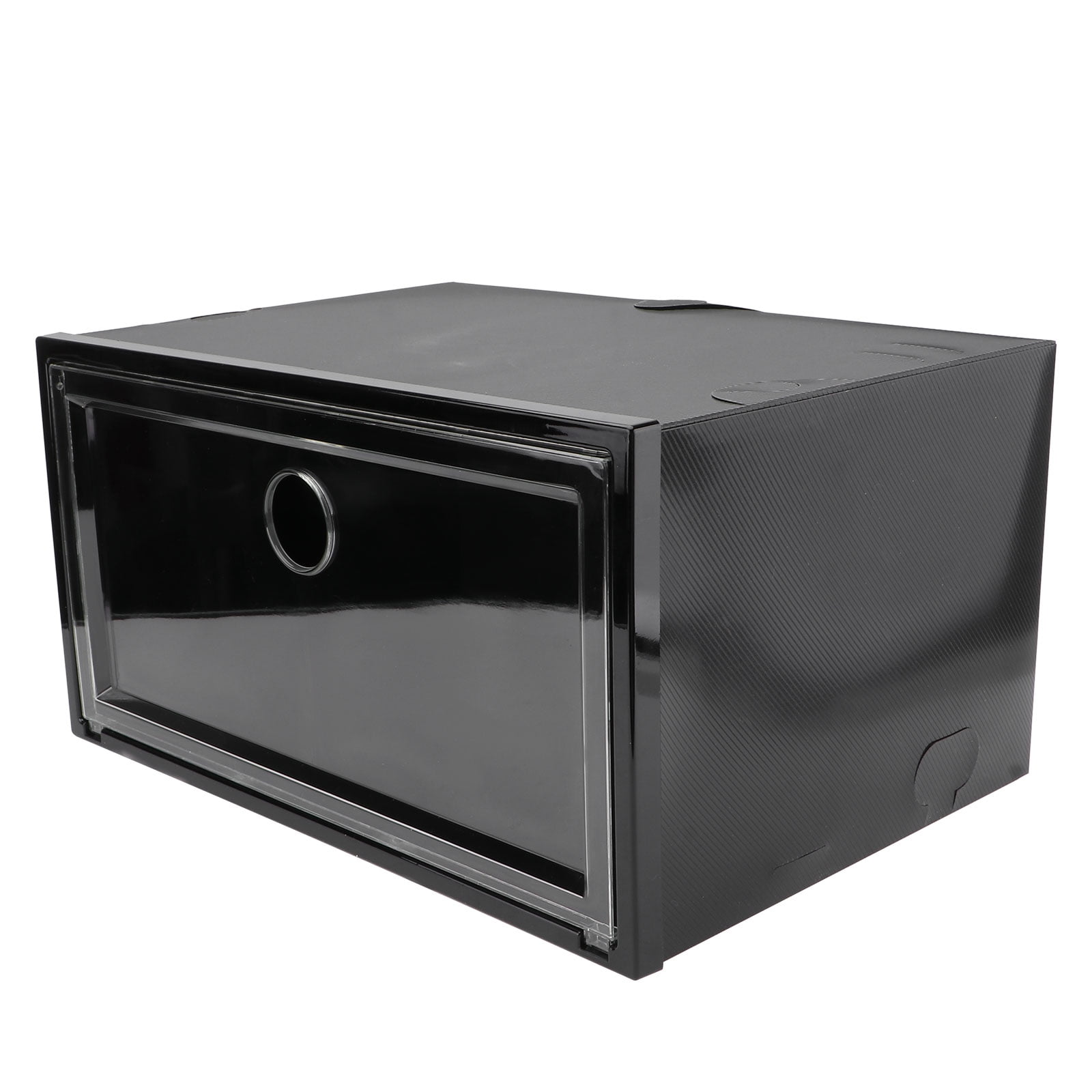 3 Count Plastic Transparent Shoe Box Racks Stackable Kitchen Bin ...