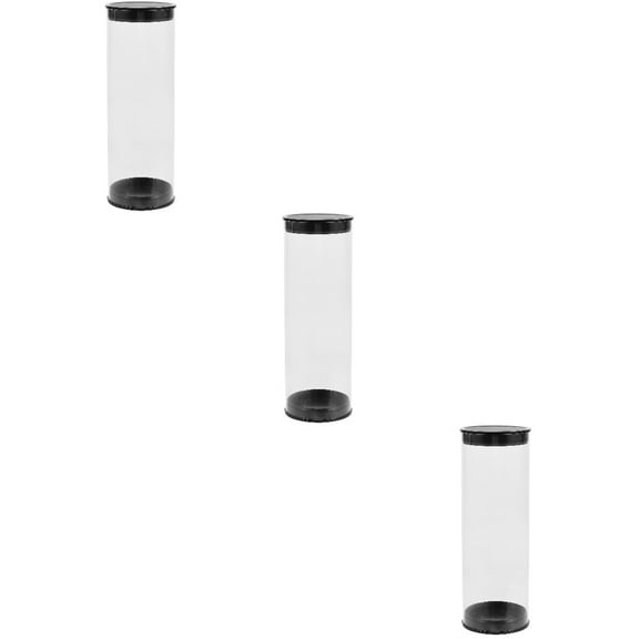 3 Count Pop Display Case Clear Tubes with Caps Golf Man