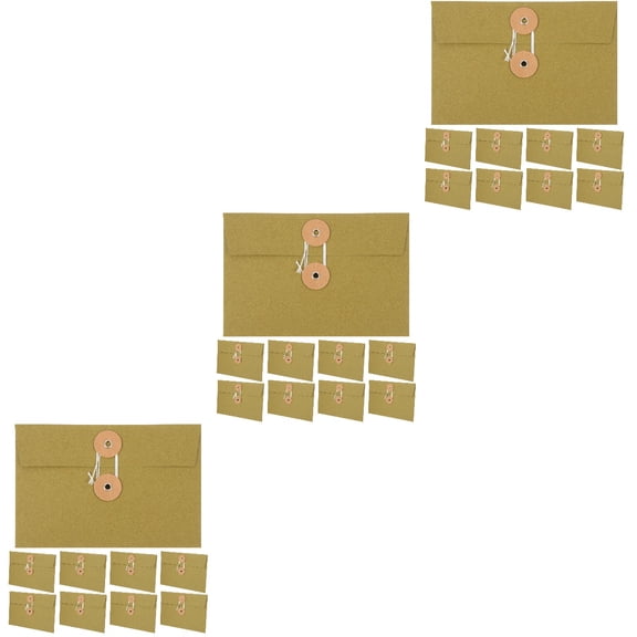 3 Count Postcards Postal Mail Sack File Folder Bag Design Vintage Paper Pockets