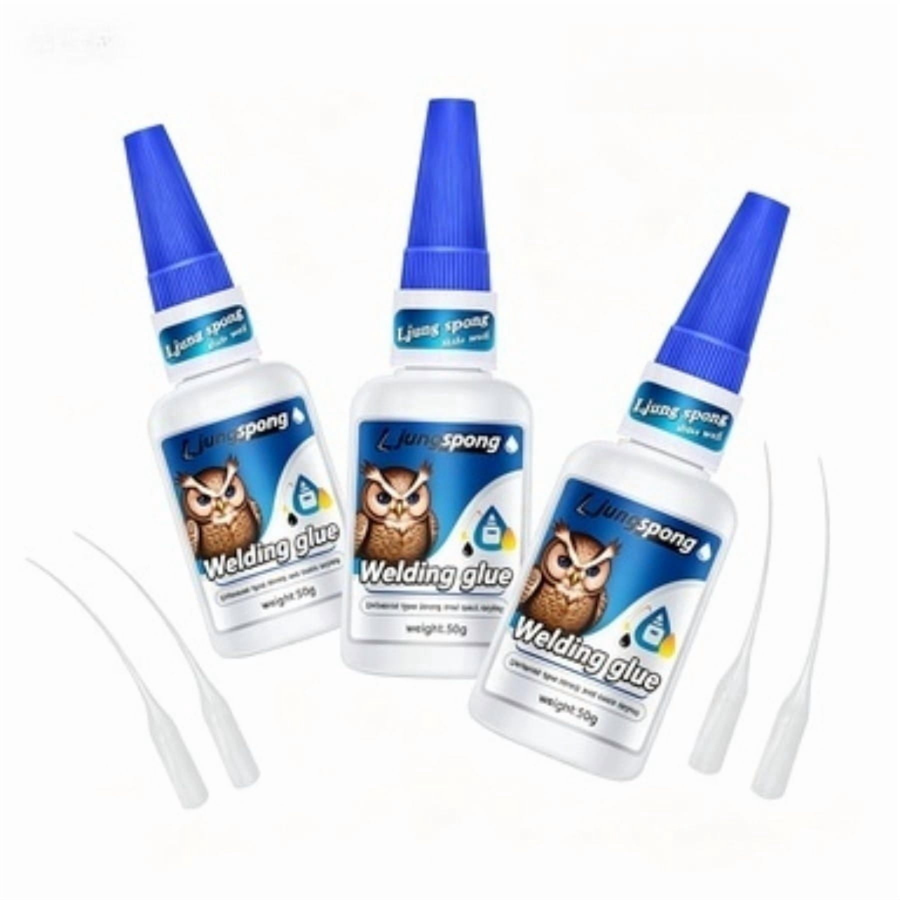 3 Count Quick Drying White Welding Liquid Glue, Waterproof Universal Strong Adhesive, Repair Glue for Metal, Wood, Plastic, Ceramic, Glass and Hard Materials