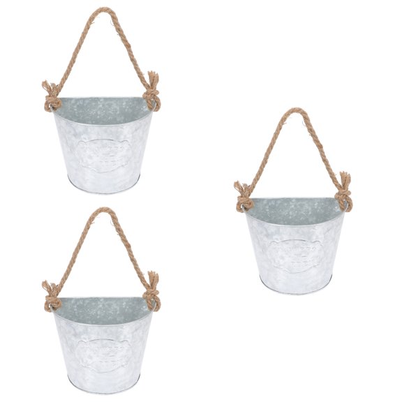 3 Count Semicircle Wall Hanging Flowerpot Space-saving