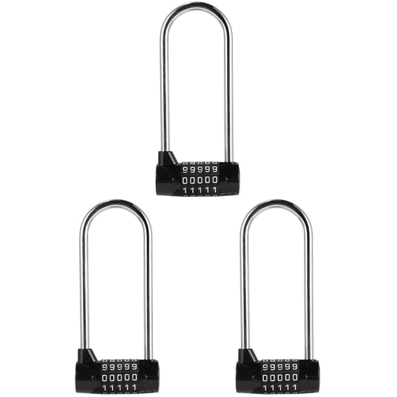 3 Count Shaped Lock Dial Locks for Front Door Portable Smart Black