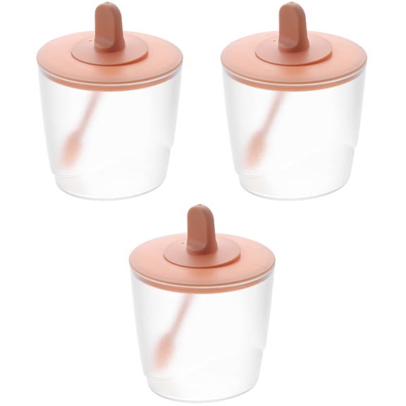 3 Count Spice Jar Salt Shaker Spices Empty Jars Clear Stand Condiment Pink