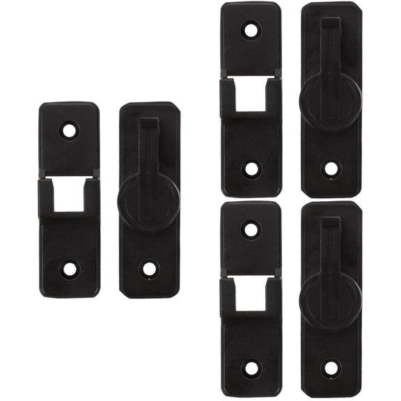 3 Count Stainless Steel Bar Sliding Barn Door Lock Garage Black